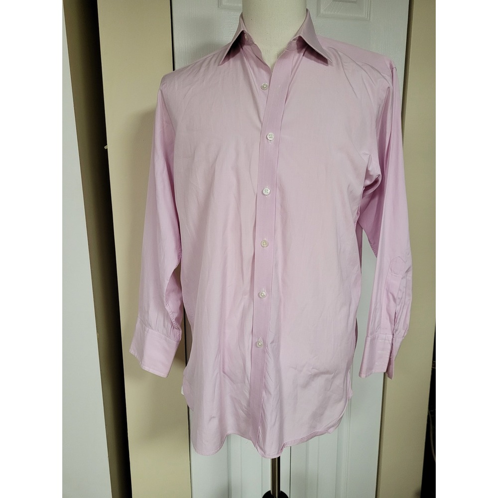 Turnbull & Asser Neiman Marcus Pink Cotton Dress Shirt‎ Mens 15.5X30in England